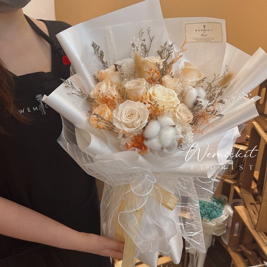 Creamy Nude丨Preserved Flower Bouquet